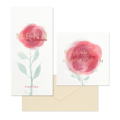 Kommunion - Aquarell Rosenmotiv 