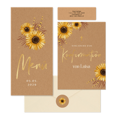 Konfirmation - Sonnenblumen Kraftlook 