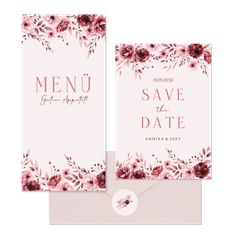Hochzeit - Rosengesteck auf Rosa romantsich