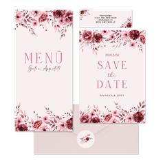 Hochzeit - Rosengesteck auf Rosa romantsich