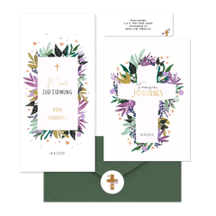 Firmung - Kreuz mit Blumen