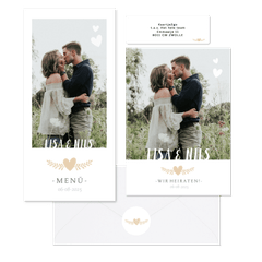Hochzeitskartenset schlichte Fotoreihe