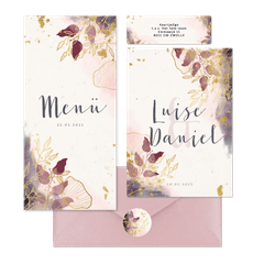 Hochzeitskarten Bohemian Zweige und Blätter