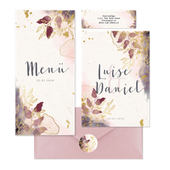 Hochzeitskarten Bohemian Zweige und Blätter