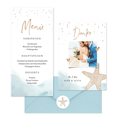 Hochzeitskartenset Strandfeeling Seestern