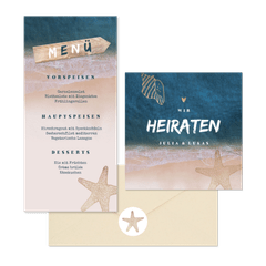 Hochzeitskartenset Strandhochzeit