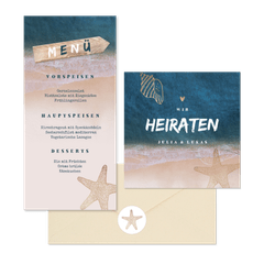 Hochzeitskartenset Strandhochzeit