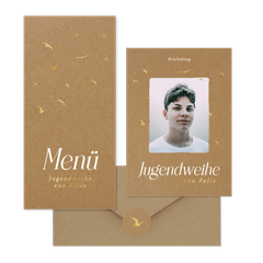 Jugendweihe - Kraft Papier mit Foto R