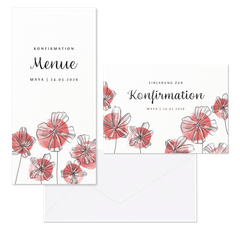 Konfirmation - Blüten und Aquarell