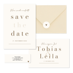 Hochzeit - Minimalistisch Ampersand Beige und Braun