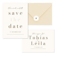 Hochzeit - Minimalistisch Ampersand Beige und Braun