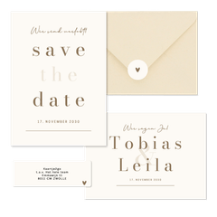 Hochzeit - Minimalistisch Ampersand Beige und Braun