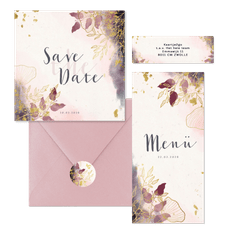 Hochzeitskarten Bohemian Zweige und Blätter