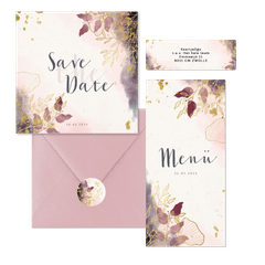 Hochzeitskarten Bohemian Zweige und Blätter