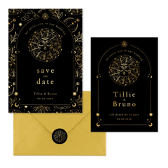 Hochzeit - Astrologie Schwarz Gold 