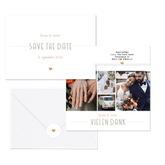 Hochzeitskartenset moderne Klassik