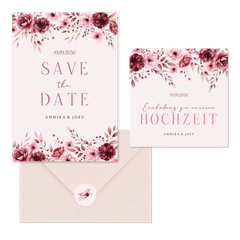 Hochzeit - Rosengesteck auf Rosa romantsich