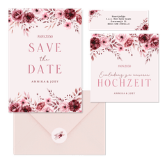 Hochzeit - Rosengesteck auf Rosa romantsich