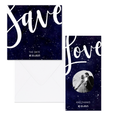 Hochzeitskartenset Galaxy Sternenhimmel