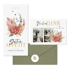 Hochzeitskartenset Bohemian Flowers