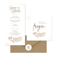 Hochzeitskartenset trockene Zweige