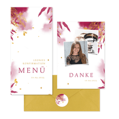 Konfirmation - Botanisch pink