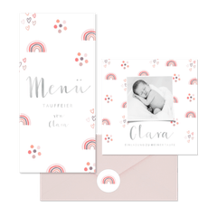 Taufe - Kleiner Regenbogen rosa