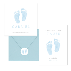 Taufe - Babyfüße blau