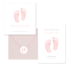 Taufe - Babyfüße rosa