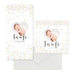 Taufe - Pastellherzen