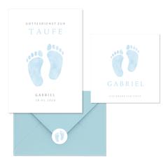 Taufe - Babyfüße blau