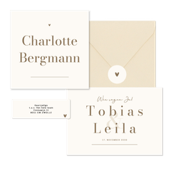 Hochzeit - Minimalistisch Ampersand Beige und Braun