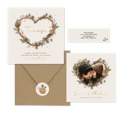 Hochzeit - Tannenzweige Herz Rahmen zur Winterhochzeit 