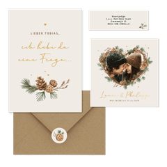 Hochzeit - Tannenzweige Herz Rahmen zur Winterhochzeit 