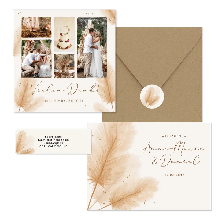 Hochzeit - Pampasgras Bohemien Hochzeit