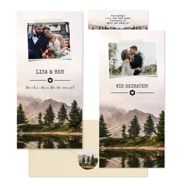 Hochzeitskartenset Fotografie Naturlandschaft