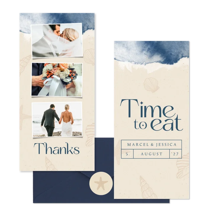 Hochzeitskartenset Brandung & Strand