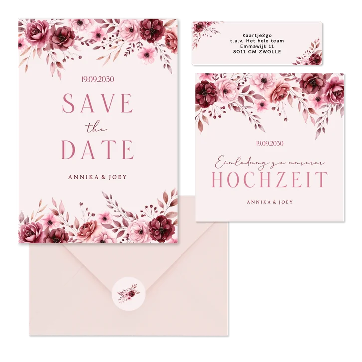 Hochzeit - Rosengesteck auf Rosa romantsich