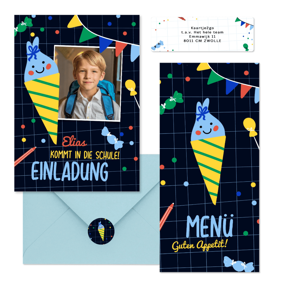 Einschulung - Lustige Schultüte J