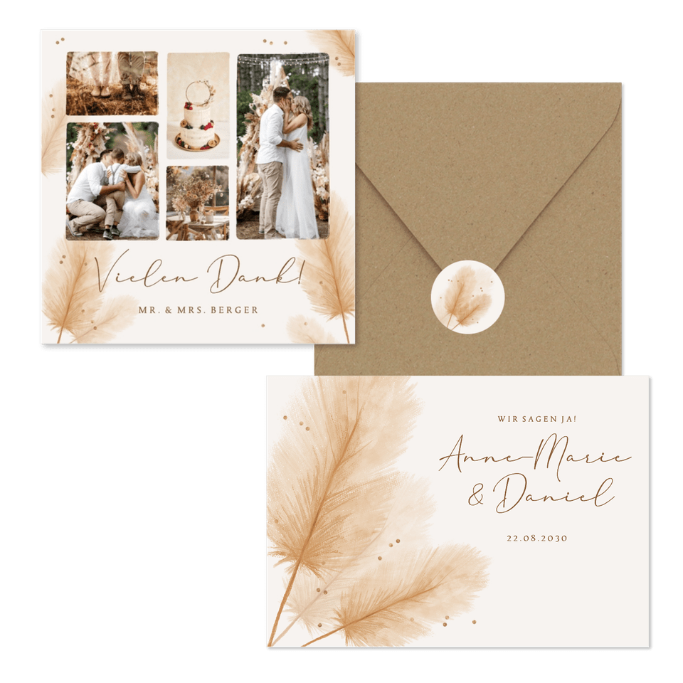 Hochzeit - Pampasgras Bohemien Hochzeit