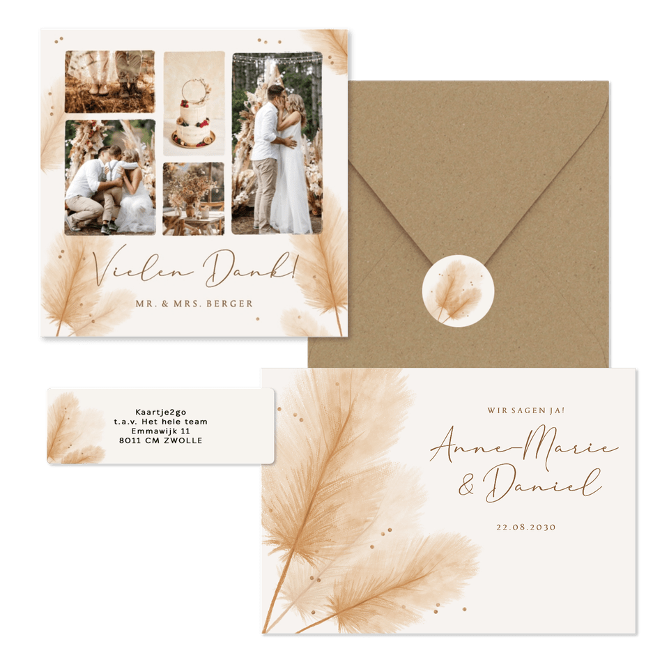 Hochzeit - Pampasgras Bohemien Hochzeit