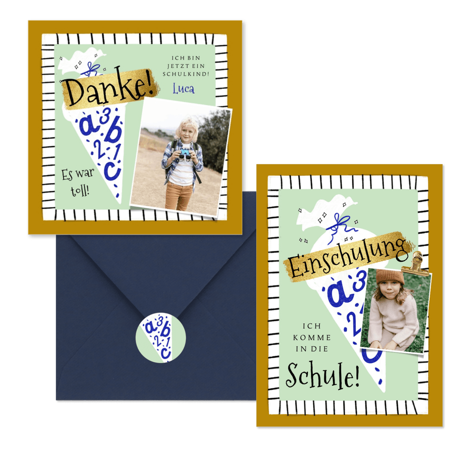 Einschulung - Schultüte abc