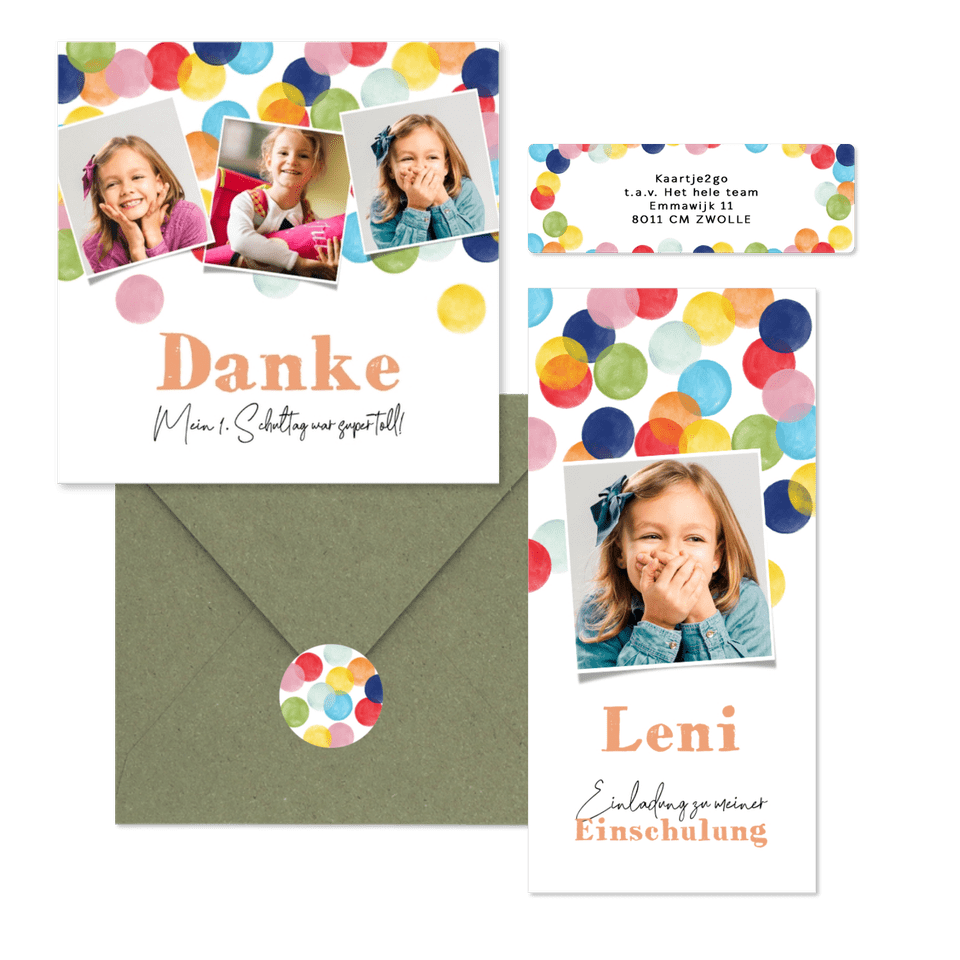 Einschulung - Buntes Konfetti