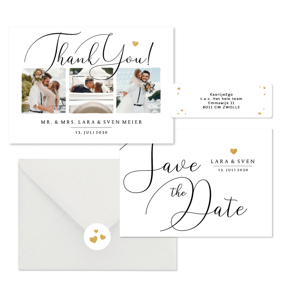 Hochzeit - Kalligrafie schwarz weiß schlicht