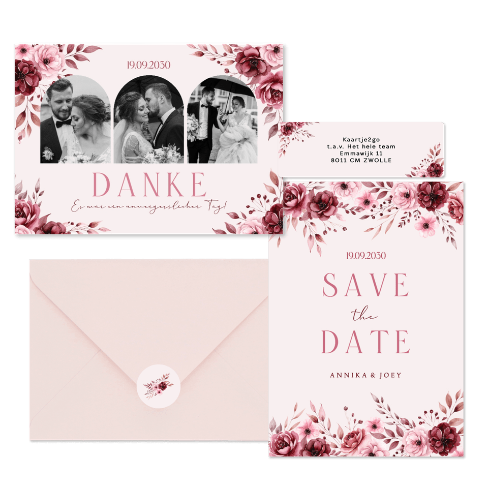 Hochzeit - Rosengesteck auf Rosa romantsich