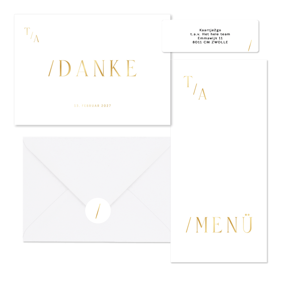 Hochzeit - Goldschrift minimalistisch