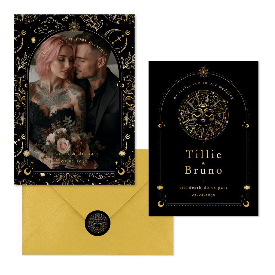 Hochzeit - Astrologie Schwarz Gold