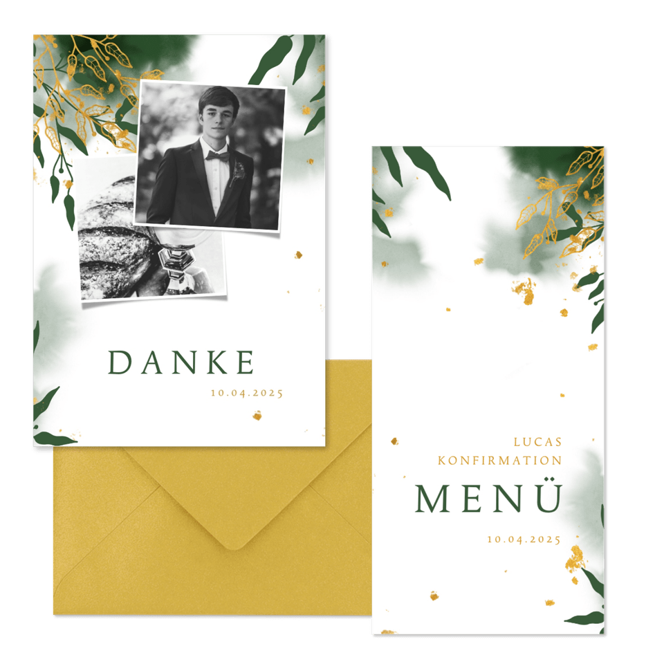 Konfirmation - Botanisch grün