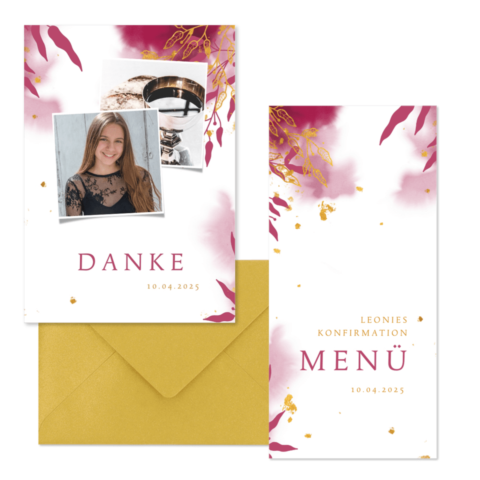 Konfirmation - Botanisch pink