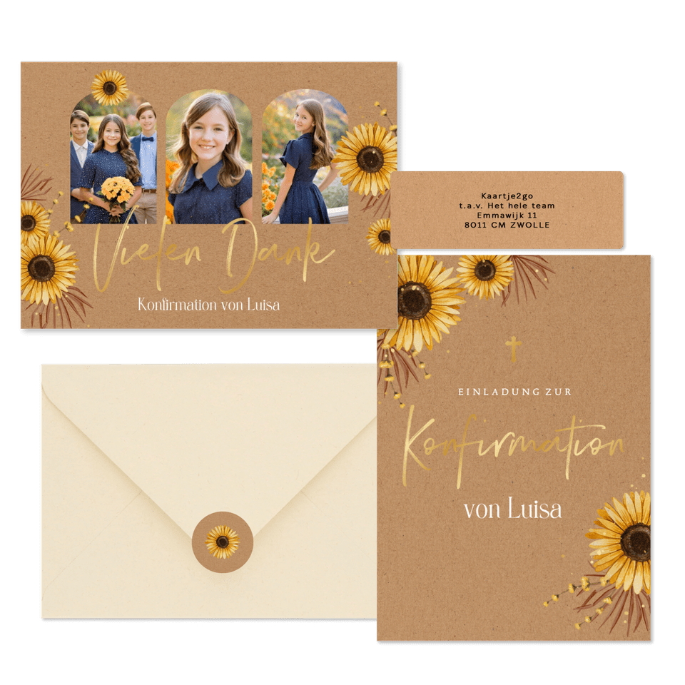 Konfirmation - Sonnenblumen Kraftlook